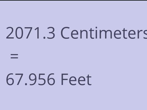 2071.3 CM TO FEET