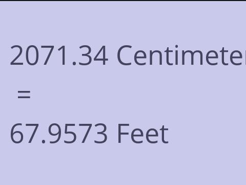 2071.34 CM TO FEET