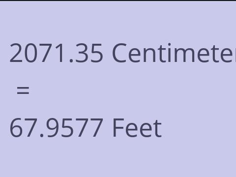 2071.35 CM TO FEET