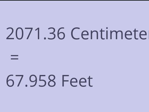 2071.36 CM TO FEET