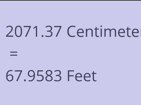 2071.37 CM TO FEET
