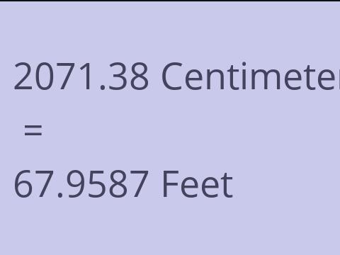 2071.38 CM TO FEET
