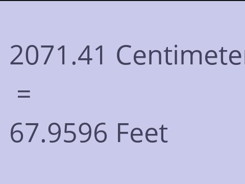 2071.41 CM TO FEET