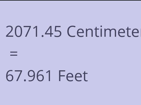 2071.45 CM TO FEET