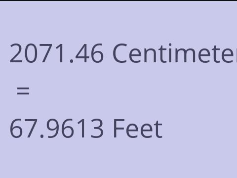 2071.46 CM TO FEET