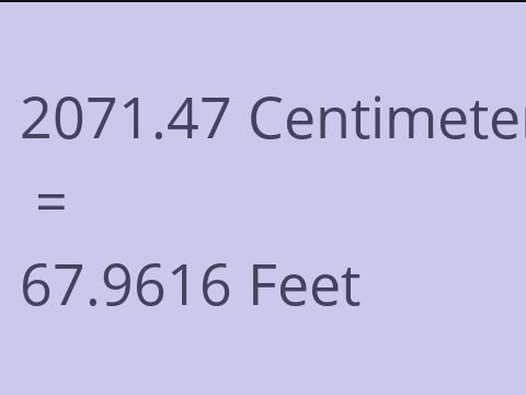2071.47 CM TO FEET