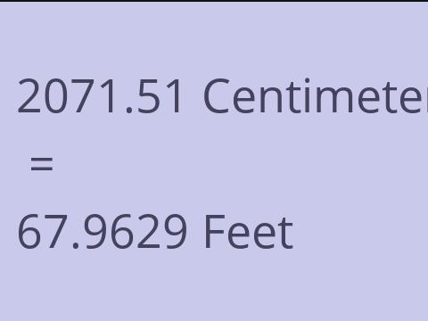 2071.51 CM TO FEET