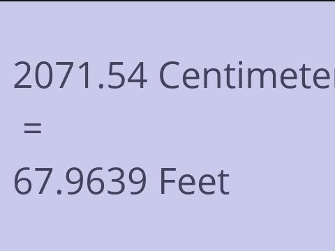 2071.54 CM TO FEET