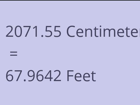 2071.55 CM TO FEET