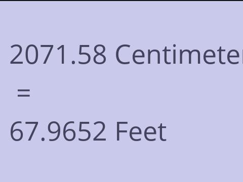 2071.58 CM TO FEET