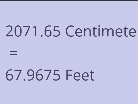 2071.65 CM TO FEET