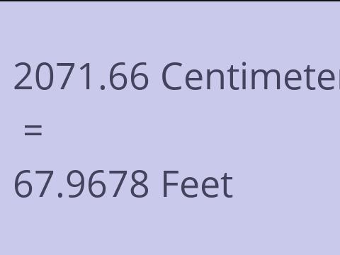2071.66 CM TO FEET