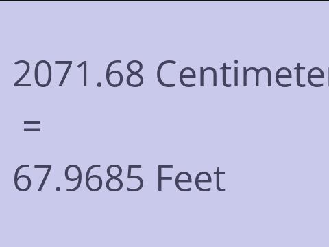 2071.68 CM TO FEET