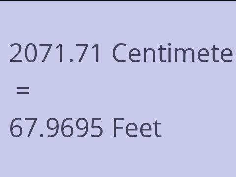 2071.71 CM TO FEET