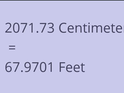 2071.73 CM TO FEET