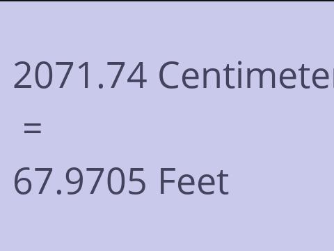 2071.74 CM TO FEET