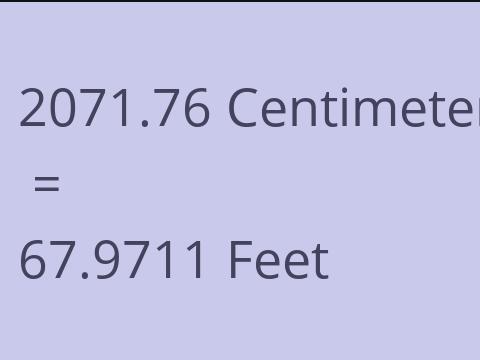 2071.76 CM TO FEET