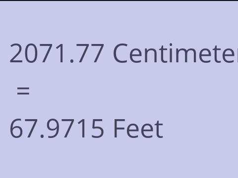 2071.77 CM TO FEET