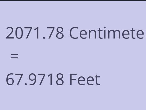 2071.78 CM TO FEET