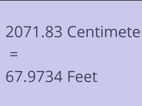 2071.83 CM TO FEET