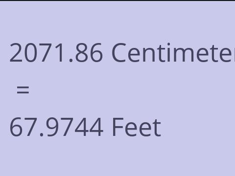 2071.86 CM TO FEET