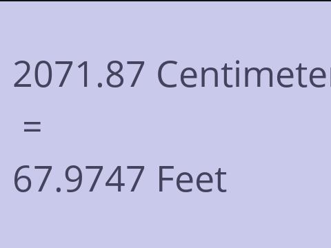 2071.87 CM TO FEET