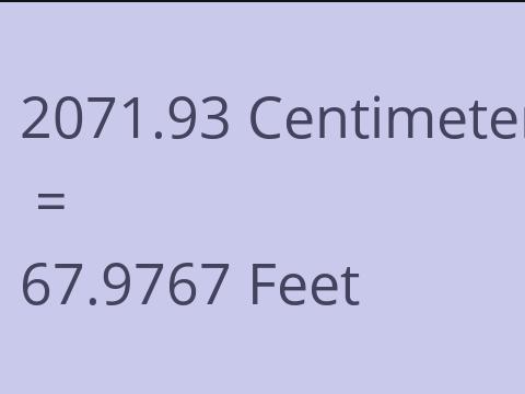 2071.93 CM TO FEET