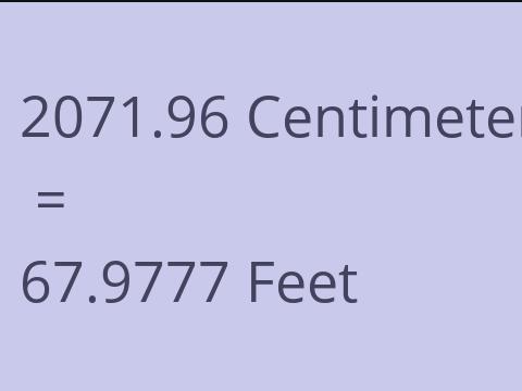2071.96 CM TO FEET