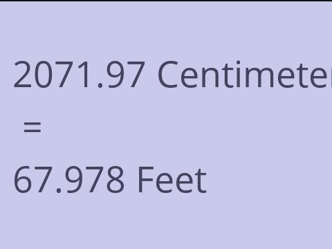 2071.97 CM TO FEET