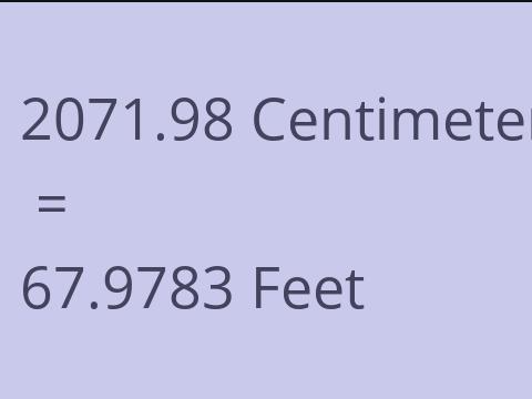 2071.98 CM TO FEET