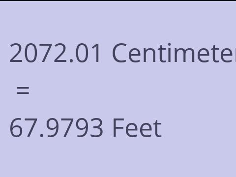 2072.01 CM TO FEET