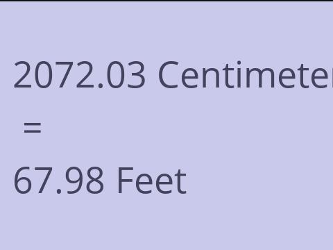 2072.03 CM TO FEET