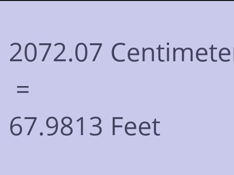 2072.07 CM TO FEET