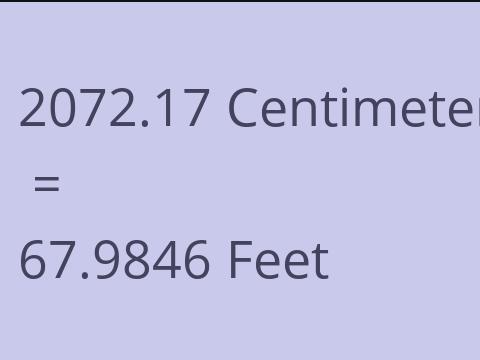 2072.17 CM TO FEET