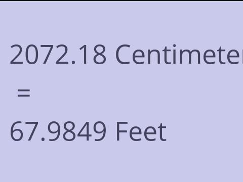 2072.18 CM TO FEET