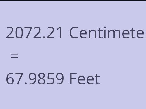 2072.21 CM TO FEET