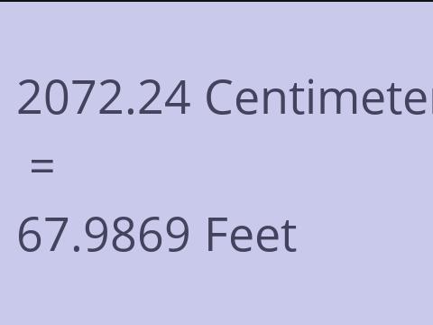 2072.24 CM TO FEET