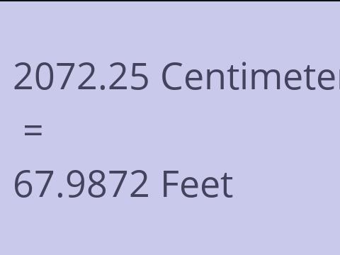 2072.25 CM TO FEET