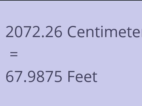 2072.26 CM TO FEET