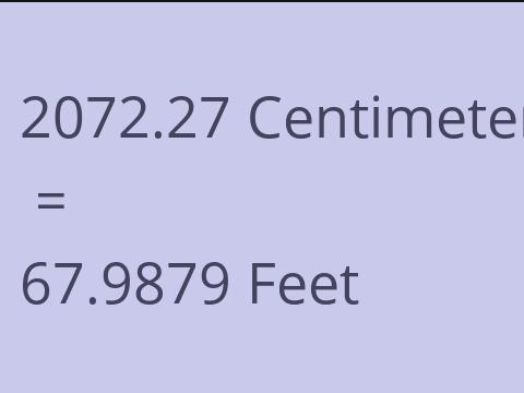 2072.27 CM TO FEET
