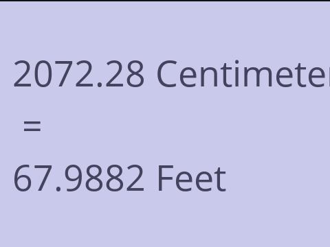 2072.28 CM TO FEET