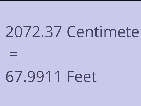 2072.37 CM TO FEET