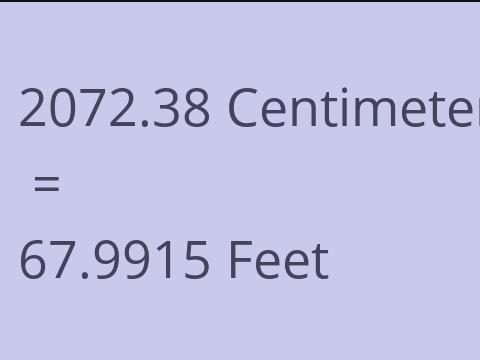 2072.38 CM TO FEET
