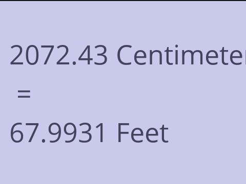 2072.43 CM TO FEET