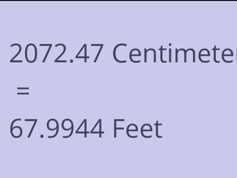 2072.47 CM TO FEET