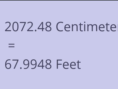 2072.48 CM TO FEET