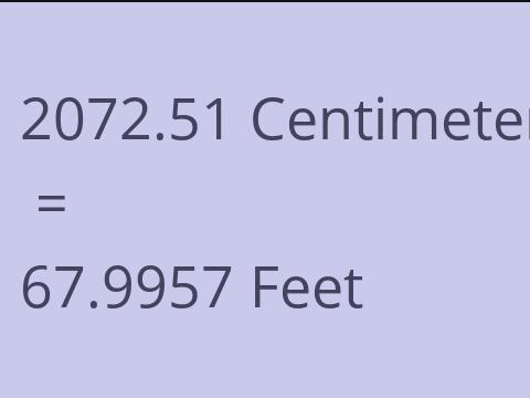 2072.51 CM TO FEET