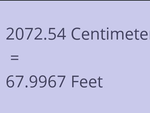 2072.54 CM TO FEET