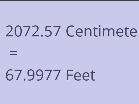2072.57 CM TO FEET