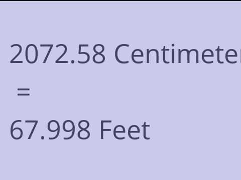 2072.58 CM TO FEET